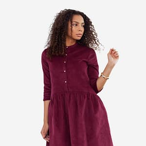 Meena dress maroon